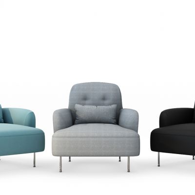 现代单人沙发组合