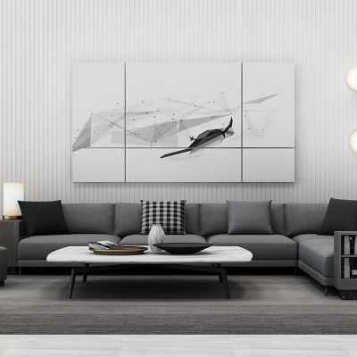 现代转角沙发茶几组合