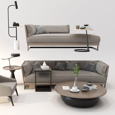 北欧现代沙发躺椅单椅组合