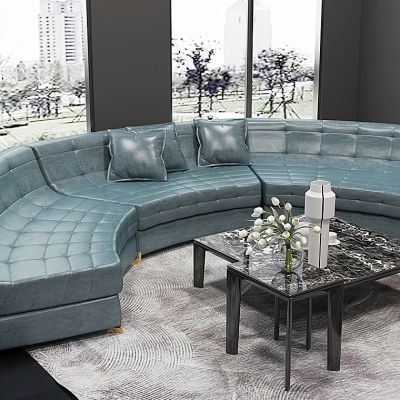 现代半圆沙发组合