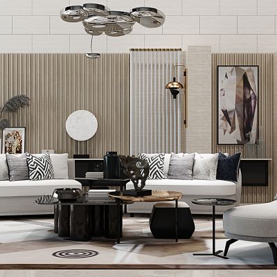 现代沙发茶几、贵妃塌组合