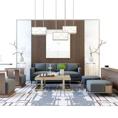 现代中式沙发组合