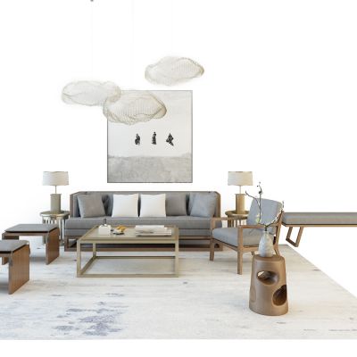 现代中式沙发组合