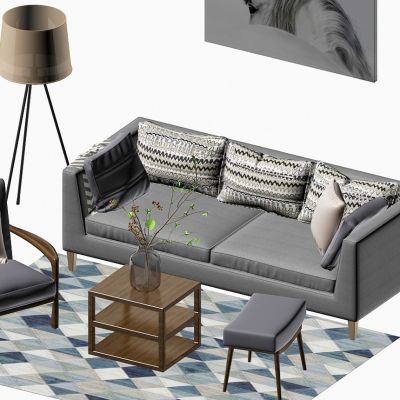 北欧客厅沙发组合