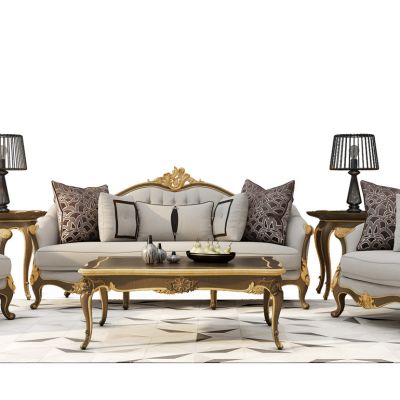 欧式古典沙发茶几组合
