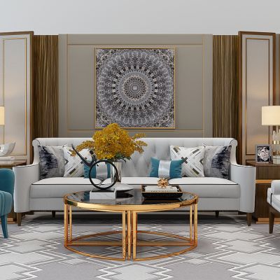 欧式客厅沙发茶几组合