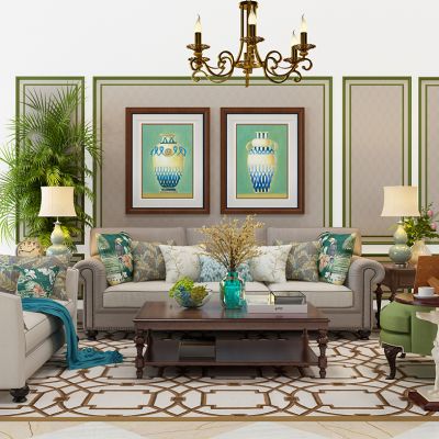 美式沙发茶几餐桌椅