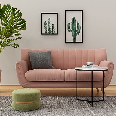 北欧沙发沙发蹲植物盆栽