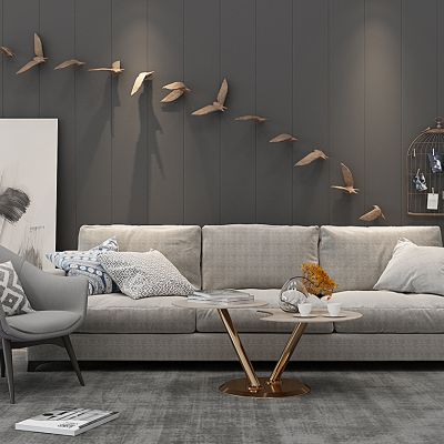 现代沙发茶几组合