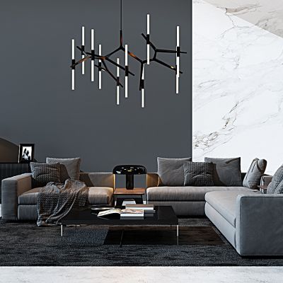 现代沙发茶几装饰柜组合