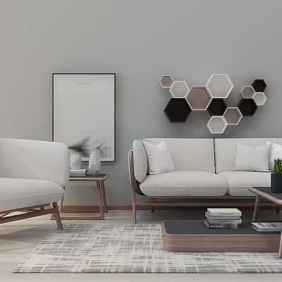 现代沙发茶几组合