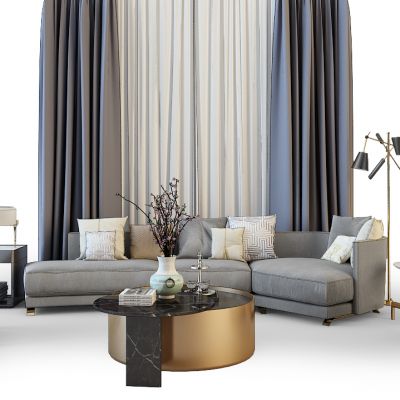 现代中式沙发组合