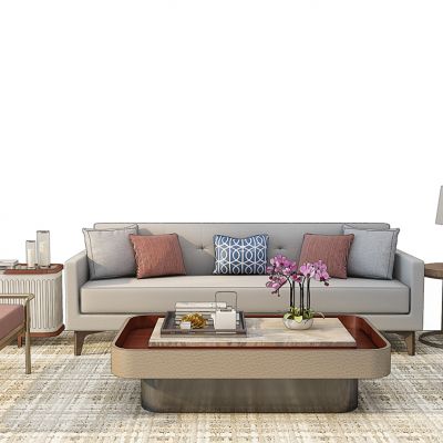 简欧沙发茶几组合