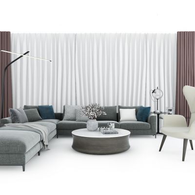 现代转角沙发组合