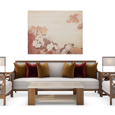 中式沙发茶几组合