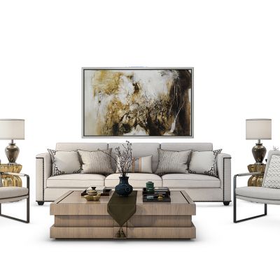 现代沙发茶几组合