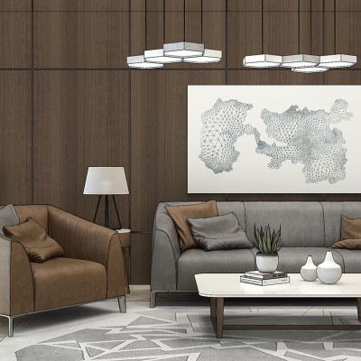 现代沙发茶几组合