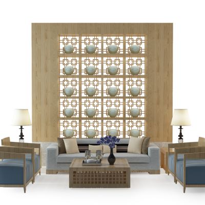 新中式沙发组合