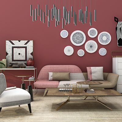 北欧沙发茶几组合客厅