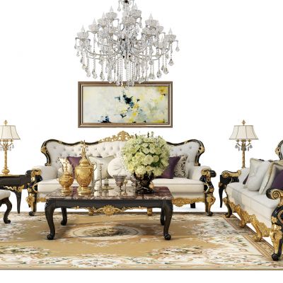 欧式沙发茶几组合