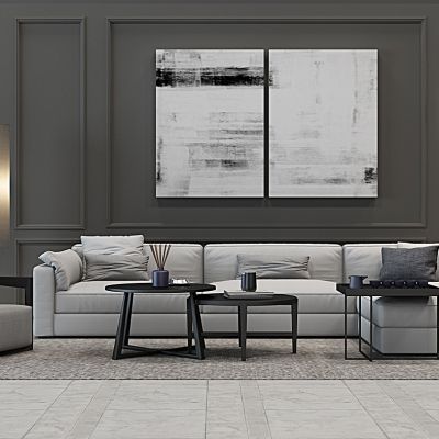 现代北欧沙发茶几组合