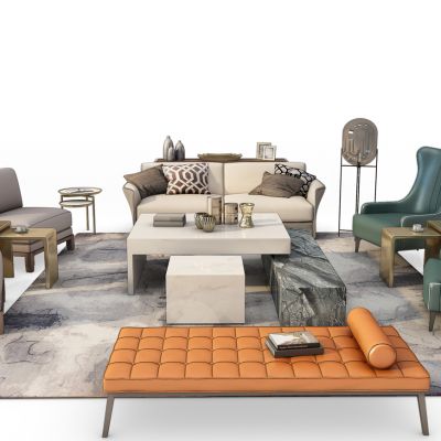 现代沙发茶几榻