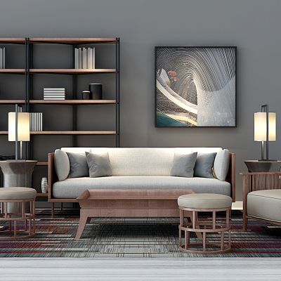 现代新中式沙发组合