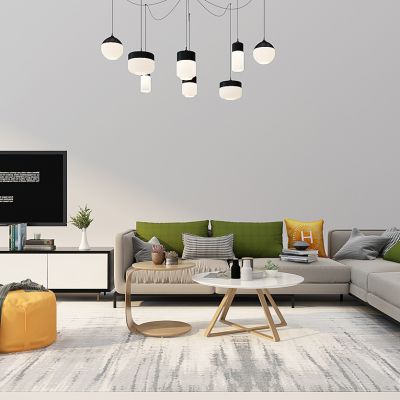 现代沙发茶几小墩毯子