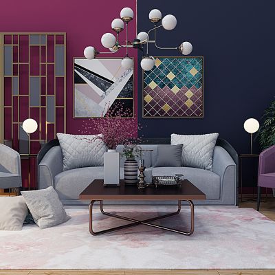 北欧沙发茶几组合