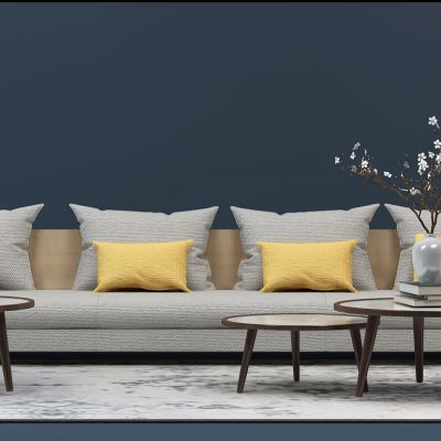 新中式沙发茶几组合