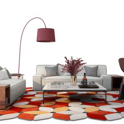 现代沙发茶几组合