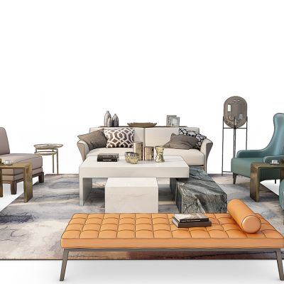 现代沙发茶几组合