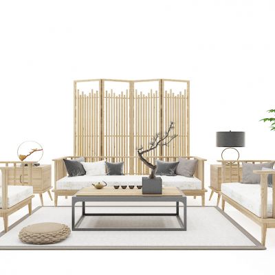 新中式沙发组合