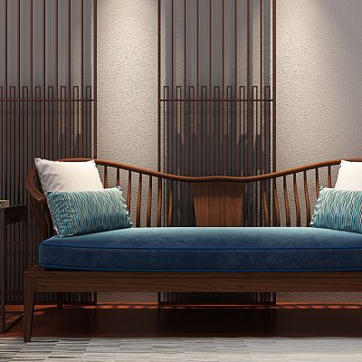 新中式沙发边几蝴蝶兰