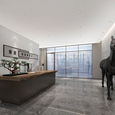 新中式总经理办公室3D模型