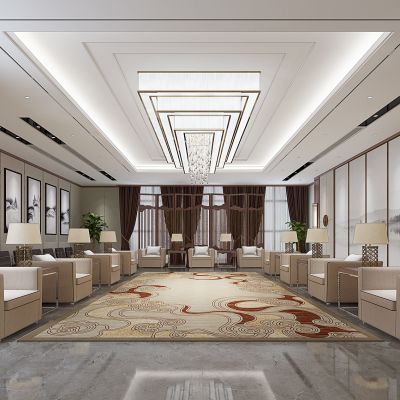 中式会所贵宾接待室