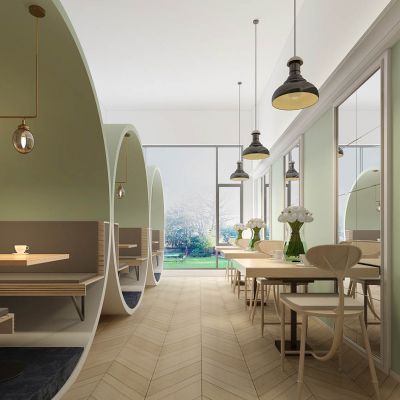 现代糕点茶餐厅卡座蛋糕房