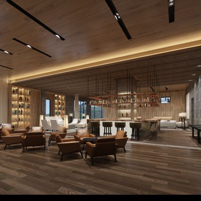 新中式现代西餐厅咖啡厅