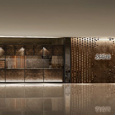 工业风餐厅门头3D模型