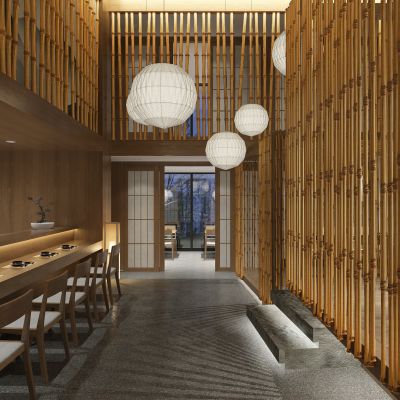 日本料理日式餐厅走廊