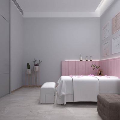 一女士美容美体spa会所按摩房间