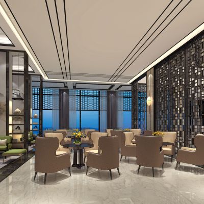 新中式售楼处休闲洽谈区