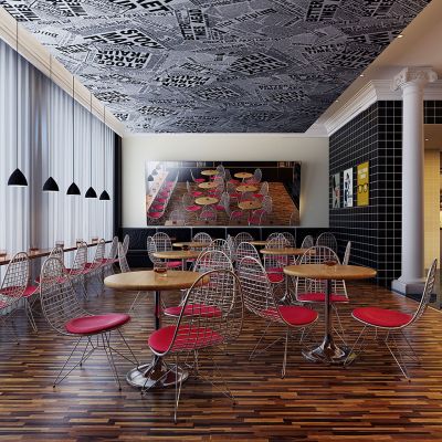 商场欧式新古典书吧书店咖啡厅