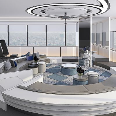 现代办公休息区