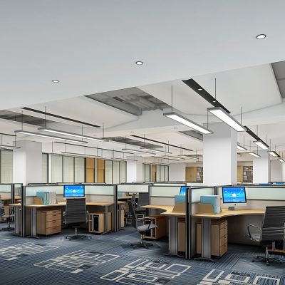 现代风格开敞办公区