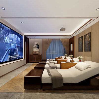 东南亚新中式泰式足疗室床按摩床