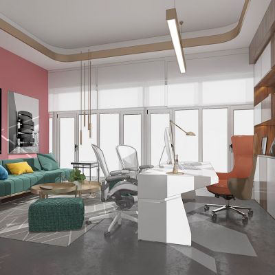 现代风格女性时尚总经理总监办公室