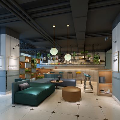 现代风格办公休闲区