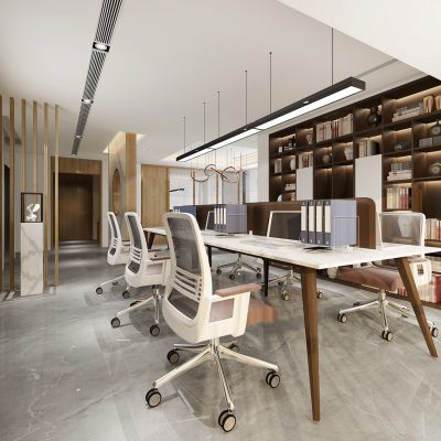 现代风格开敞办公室办公区