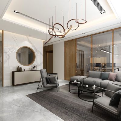 现代风格创客办公共享办公休闲等后区